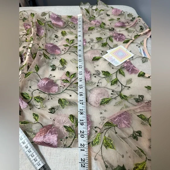 LuLaRoe Deanne II Sheer Floral Maxi Dress 2XL - Picture 13 of 13